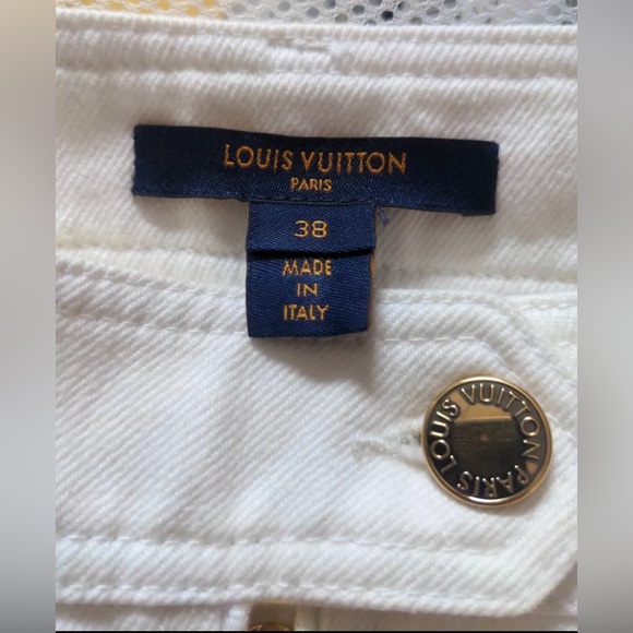 Louis Vuitton Night Denim Mini Shorts Milk White Rare Japan Exclusive Never Worn - Picture 11 of 16